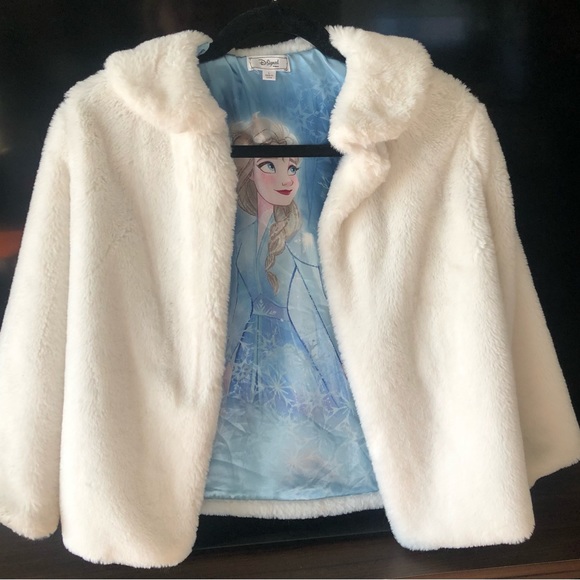 Disney Elsa Faux fur girls coat - Picture 3 of 4